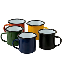 Tasses en émail modernes personnalisées avec logo coloré, qualité garantie, en métal et en fer, pour le café, le lait, la boisson