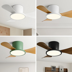 <b>Ceiling</b> <b>Fan</b> Light With Led Flush Mount For Bedroom Living Room 10-15 Sqm Full Spectrum Silent Operation - Product Image 1