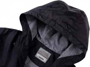 Unisex <b>Black</b> Windproof Lightweight Blouson Windbreaker <b>Jacket</b> Casual Regular Fit Polyester Solid Color Nylon Swishy Custom LOGO - Product Image 2