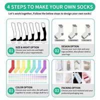 Chaussettes de sport personnalisées, motifs abstraits roses et blancs, côtelées, longueur mi-mollet, designs multicolores pour un usage décontracté, avec services OEM ODM