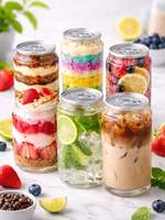 Couvercles en plastique à petite ouverture, qualité alimentaire, pour canettes de boissons, gâteaux, glaces, boissons gazeuses, jus, avec logo personnalisé, en PET transparent, type canette pop.