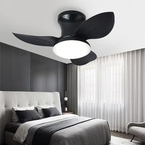 Ventilateur de plafond LED moderne de style nordique télécommande de grande taille nouveau corps en bois droit ABS pour chambre salon transfrontalier - Product Image 5