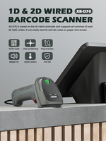 XB-D70 Syble - Lector de Códigos QR Resistente de Ultra Largo Alcance, Verificador de Precios, Escáner de Códigos de Barras de Mano con Android y Megapíxeles