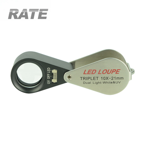 MG7802 10X LED <strong>Triplet</strong> Jewelry Loupe , Currency Detecting UV Diamond Magnifying Glass - Product Image 3