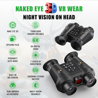 Jumelles de vision nocturne tactiques 3D VR NV300 4K, infrarouges, zoom 6x, fixation sur casque, chasse, couleur intégrale