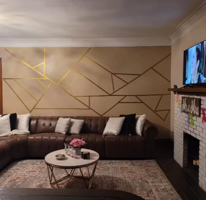 Carta da Parati Murale in Filo Metallico Geometrico Personalizzata, Design Impermeabile per Sfondo TV, Camera da Letto e Divano, Decorazione per Hotel - Product Image 2