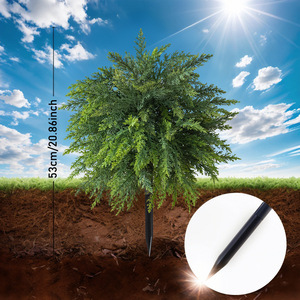 Buisson artificiel vert en faux cèdre résistant aux intempéries pour l'aménagement paysager des jardins, des patios et des allées - Product Image 3