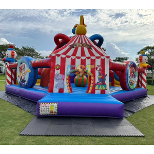 Castillo que rebota gorila inflable Combo Circus Playland Circo al aire libre Casa de rebote inflable con campo de obstáculos parque infantil - Product Image 4