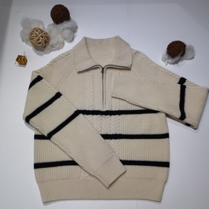 <span class=keywords><strong>Prix</strong></span> compétitif, bonne qualité, <span class=keywords><strong>pull</strong></span> en tricot pour femmes à col rabattu à manches longues pour l'hiver - Product Image 2