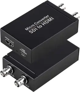 SDI ke konverter HDMI, 3G-SDI/HD-SDI/SD-SDI ke adaptor HDMI, deteksi format otomatis SDI ke konverter video HDMI