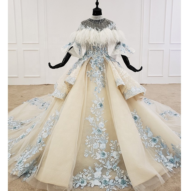 latest designer dress 2020 Luxury Ball Gown Wedding with Cape March 2025 Monette Bodycon Maxi Gown Wedding dress Size:M (Junior)