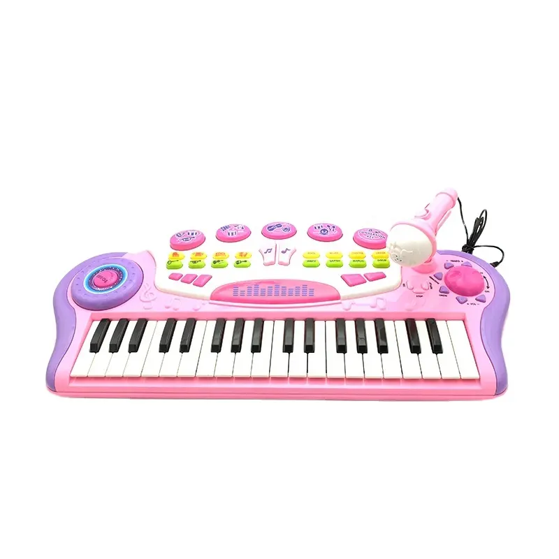 Bemay Speelgoed Muzikaal Speelgoed 37 Toets Elektrische Keyboard Set Baby Grand Piano Met Microfoon En Mp3