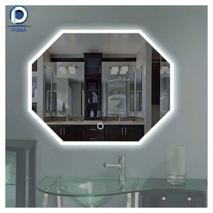 Gương phòng tắm <span class=keywords><strong>LED</strong></span> chống nước tối ưu với màn hình đồng hồ-đèn <span class=keywords><strong>Led</strong></span> tiết kiệm năng lượng, lớp phủ chống sương mù, kích thước tùy chỉnh có sẵn - Product Image 2