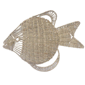 Nuevo último diseño 2025 Arte de pared en Seagrass Fish Kid Decor Style Boho Nursery Decor Kid Room - Product Image 1