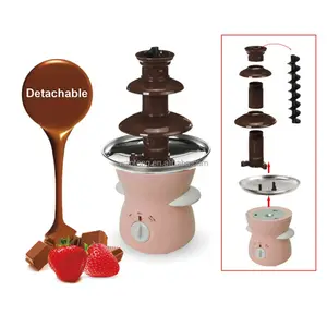 Electric Detachable Chocolate Fountain Machine Low Price 3 Layers Tier Mini Custom Household Hot Chocolate Fondue Fountain Sale