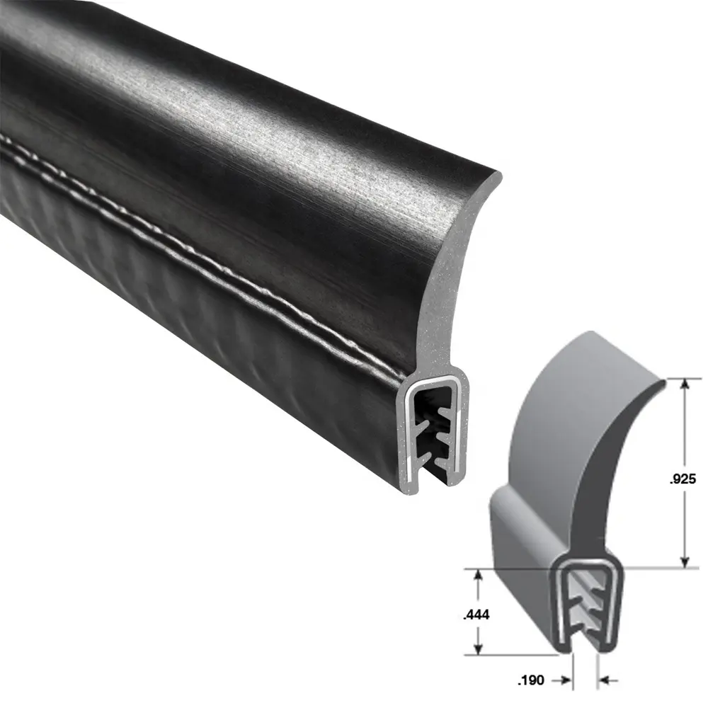 Trim-kilit EPDM çift Durometer kauçuk/Metal taşıyıcı Flap mühür araba kapı kauçuk conta şerit