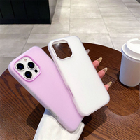 Coque de téléphone portable antichoc en silicone gel couleur unie pour iPhone 17 Pro Max, coque givrée colorée pour iPhone 14 13 12 11