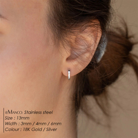 EManco Boucles d'oreilles unisexes en acier inoxydable pour femmes et hommes, style punk gothique, faux piercing, bijoux, expédition en 48 heures