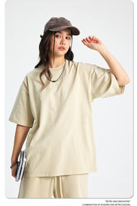 คอลเลคชั่นฤดูร้อน S-XXL ชุดแฟชั่นแขน<span class=keywords><strong>สั้น</strong></span>สำหรับผู้ชายและผู้หญิง เอวกลาง สี<span class=keywords><strong>ขา</strong></span>ว ย้อมแบบเก่า ซักน้ำใหม่ - Product Image 6