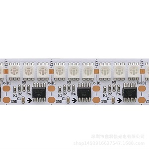 ไฟแถบอัจฉริยะ 5050 RGB LED 180 ดวงต่อเมตร แผงวงจรสีขาวขนาด 17 มม. 12V ชิป Ws2811 พร้อมรีโมทคอนโทรล ควบคุมสีได้หลากหลาย สร้างบรรยากาศ - Product Image 3