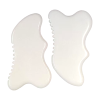 Planche Gua Sha en Jade Blanc Personnalisée – Outil de Massage Facial Anti-Âge pour Drainage Lymphatique et Soin de la Peau Éclatante