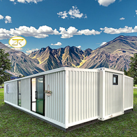 Maisons modulaires extensibles de 40 pieds, 2 à 4 chambres, maison mobile de 74 m² avec salle de bain, hôtel, boutique, bureau préfabriqué, espace de vie