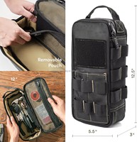Petite pochette à outils robuste avec poignée à fermeture éclair pour EDC, moto, vélo de route, électricien, étui de rangement portable pour outils