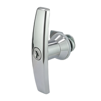 Poignée de porte d'armoire à verrouillage à quart de tour JUCRO DL302-2 OEM, en alliage de zinc chromé brillant, cylindres industriels de 50 mm