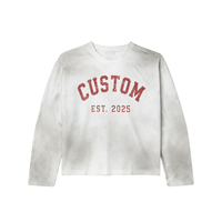 Sweat-shirt en tissu gaufré de haute qualité 330 g/m², sweat-shirt en coton surdimensionné, lavage délavé, impression DTG Kornit, sweat-shirt à manches longues
