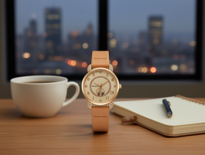 Orologio da donna con cinturino in pelle, alla moda, comodo, con fibbia ad ardiglione, colori misti - Product Image 2