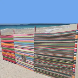 Nhà Máy Bán buôn lớn Trọng lượng nhẹ sọc gia đình bãi biển gió Breaker bãi biển hàng rào màn hình riêng tư gió Blocker cho cắm trại vườn