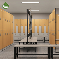 CARTMAY – Nouveaux casiers de rangement étanches en HPL de type Z, personnalisables avec serrure électronique pour vestiaires de salle de sport