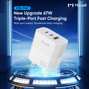 <span class=keywords><strong>Chargeur</strong></span> rapide portable Miccell 67W USB-C PD 3.0 avec protection OVP et certification US pour iPhone, <span class=keywords><strong>Samsung</strong></span> et smartphones - Product Image 3