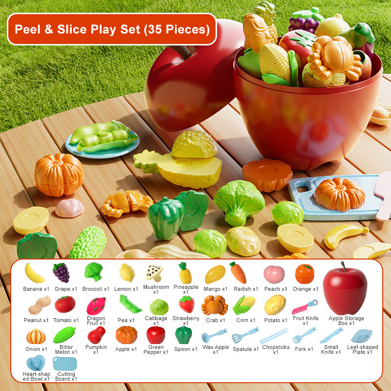 8819B-3 Secchiello Little Apples 35 PZ-Scatola Kraft