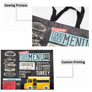 Sacs fourre-tout laminés imperméables personnalisés avec logo d'usine, grande capacité, sacs de shopping robustes en PP non tissé - Product Image 3