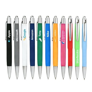 custom wholesale Business gift pen Colorful spray glue ballpoint pen Print logo push ad penHotel pen Conference Ballpoint pen.