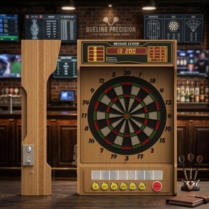 <b>Electronic</b> Dart Machine Commercial 4 <b>Games</b> English Speak 12 Darts with 100 Spare Tips - Product Image 1