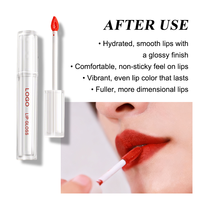 Brillant à lèvres haute brillance avec acide hyaluronique repulpant non collant pour les femmes maquillage des lèvres brillant avec brillant à lèvres à la vitamine E