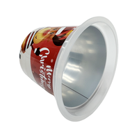 Bac à crème glacée jetable Emballage durable IML Récipient à yaourt Tasse à yaourt en plastique imprimée personnalisée avec couvercle