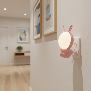 Lampe de nuit LED GL-W133 Mini Lapin Mignon à Longues Oreilles, Interrupteur à Bouton, Double Couleur, 5V, en Plastique PP, pour Chambre d'Enfant - Product Image 4