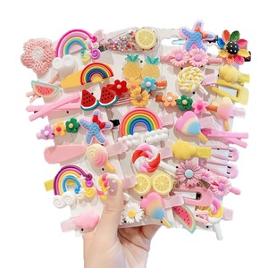 Lot de 14 barrettes pour filles, modèles variés, mignonnes, adorables et exquises, motifs dessin animé, fleur, cœur, bijoux de mode colorés - Product Image 5