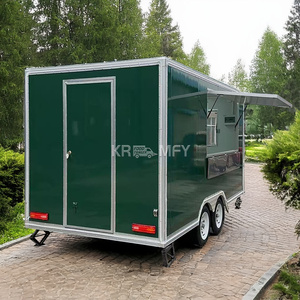 Remorques multifonctionnelles en fibre de verre pour bubble tea et glaces, kiosque de rue entièrement équipé, camion de concession à double essieux, food truck - Product Image 5