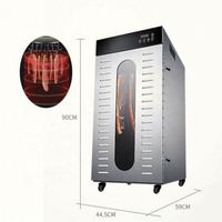 Commerciële automatische elektrische voedseldroger, multifunctioneel voor kip, vlees, fruit, rundvlees jerky en meer.