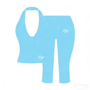 2026 <strong>Womens</strong> Y2K Custom logo Leggings Sets <strong>Jersey</strong> Tracksuits Soild Halter Tops Biker <strong>Shorts</strong> Casual Two Piece Set <strong>Women's</strong> Clothing - Product Image 5