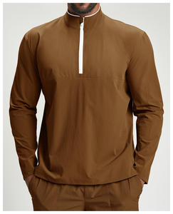 RUIQUWIN – T-shirt à manches longues pour homme, demi-zip, en tissu recyclé éco-responsable, extensible dans les quatre sens, séchage rapide, léger, pour le sport - Product Image 4