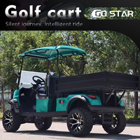 Kendaraan Golf Cart 2 Penumpang Dilengkapi Baterai Asam Timbal, Bak Kargo Besar, Kendaraan Serbaguna Villa Park untuk Penumpang & Kargo