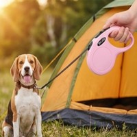 Tali Anjing Grosir Otomatis Satu Tombol Retractable Anti-Ledakan Plastik Sederhana Tali Tarik Anjing