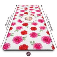 Protège-pieds de matelas en fibre de polyester de qualité supérieure avec logo personnalisé, base en caoutchouc naturel de 2-3 mm, bord cousu, fabrication OEM