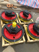 Roues de chariot à bride en acier Roues entraînées et motrices par poutre d'extrémité de grue pour grue à portique