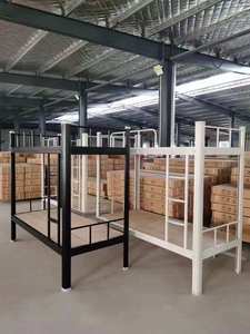 <span class=keywords><strong>Lit</strong></span> superposé moderne en métal robuste avec escalier et <span class=keywords><strong>armoire</strong></span>, <span class=keywords><strong>lit</strong></span> de dortoir avec bureau et tiroirs de rangement pour appartement - Product Image 4